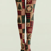 Christmas Tree Patchwork Tights Hosiery Pantyhose H610-3