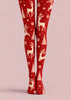 Snowflake Reindeer Red Tights Hosiery Festive Pantyhose H610-4