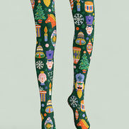 Christmas Colorful Nutcracker Print Tights Pantyhose H610-5