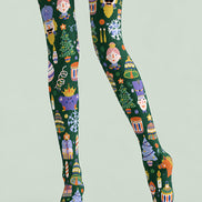 Christmas Colorful Nutcracker Print Tights Pantyhose H610-5