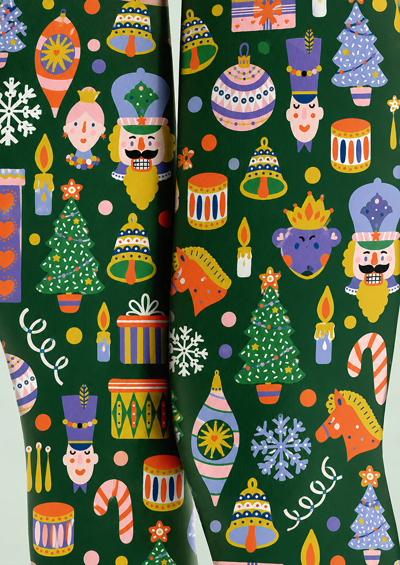 Christmas Colorful Nutcracker Print Tights Pantyhose H610-5