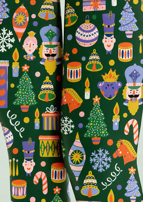 Christmas Colorful Nutcracker Print Tights Pantyhose H610-5