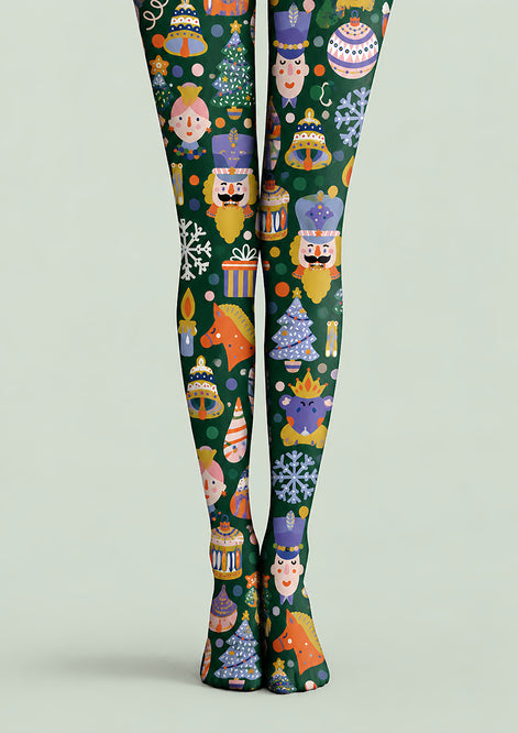 Christmas Colorful Nutcracker Print Tights Pantyhose H610-5