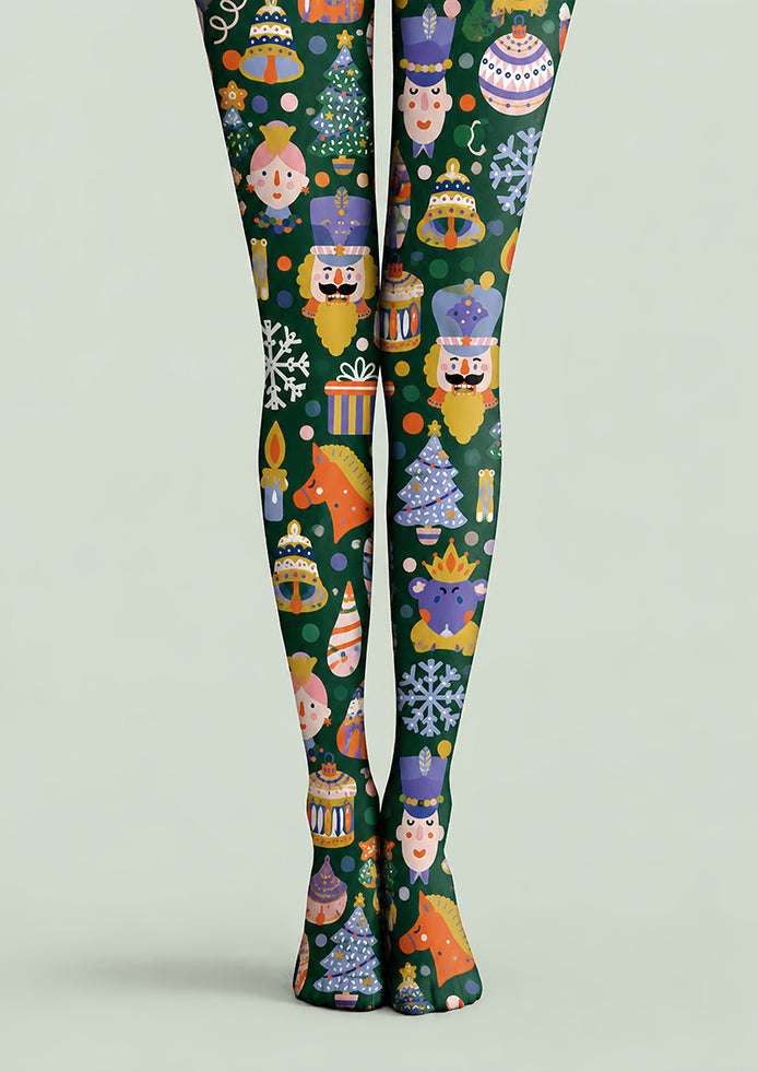 Christmas Colorful Nutcracker Print Tights Pantyhose H610-5