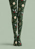 Christmas Holly Ornament Print Tights Hosiery Pantyhose H610-7