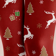 Red Christmas Reindeer Tree Tights Hosiery Pantyhose H610-8