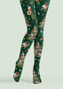 Christmas Robin Birdhouse Print Tights Pantyhose H610-9