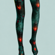 Gothic Lantern Rose Tights Women’s Halloween Pantyhose H67-1