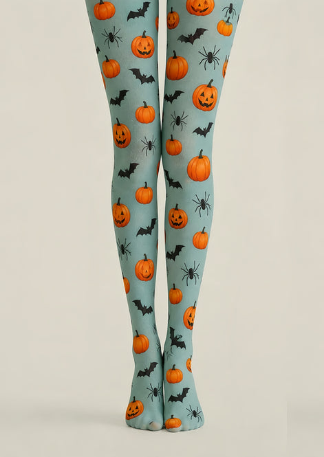 Cute Pumpkin Bat Halloween Tights Patterned Pantyhose H67-11