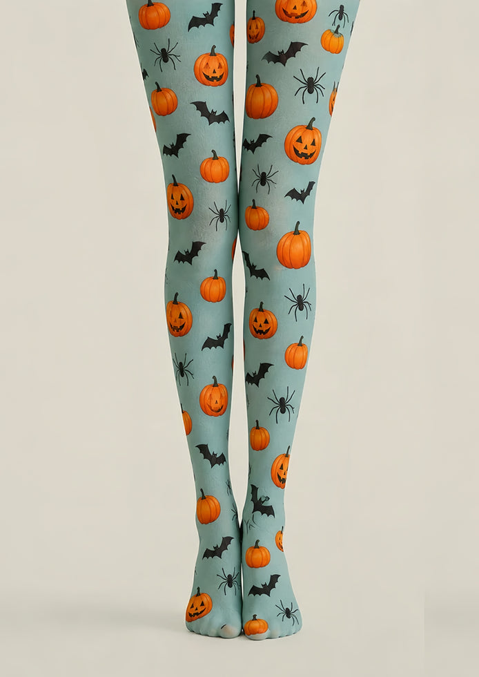 Cute Pumpkin Bat Halloween Tights Patterned Pantyhose H67-11