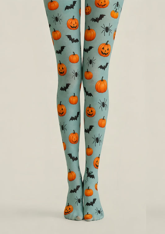 Cute Pumpkin Bat Halloween Tights Patterned Pantyhose H67-11