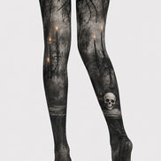 Halloween Pantyhose Spider Skull Candle Patterned Tights H67-12