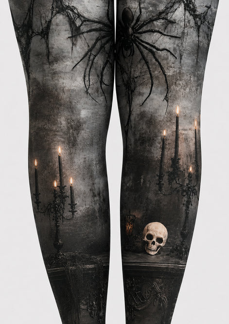 Halloween Pantyhose Spider Skull Candle Patterned Tights H67-12