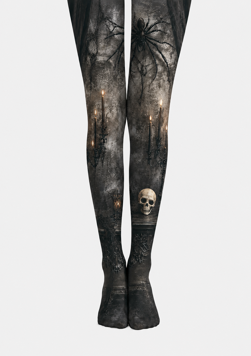 Halloween Pantyhose Spider Skull Candle Patterned Tights H67-12