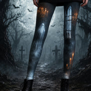 White Ghost Halloween Tights Costume Pantyhose H67-13