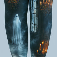 White Ghost Halloween Tights Costume Pantyhose H67-13