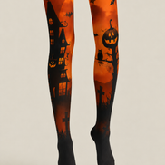 Party Pantyhose Pumpkin Haunted House Halloween Tights H67-15