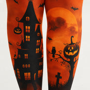 Party Pantyhose Pumpkin Haunted House Halloween Tights H67-15