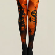 Party Pantyhose Pumpkin Haunted House Halloween Tights H67-15