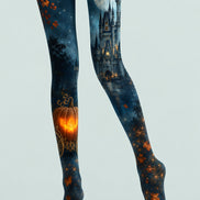 Halloween Hosiery Castle Pumpkin Carriage Pantyhose H67-16