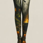 Cosplay Pantyhose Witch Cottage Cauldron Patterned Tights H67-17