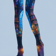 Blue Magic Potion Pantyhose Halloween Patterned Tights H67-2