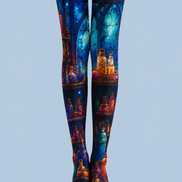 Blue Magic Potion Pantyhose Halloween Patterned Tights H67-2