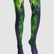 Green Moon Haunted Castle Halloween Tights H67-20