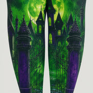 Green Moon Haunted Castle Halloween Tights H67-20