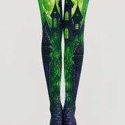 Green Moon Haunted Castle Halloween Tights H67-20