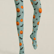 Cute Pumpkin Bat Halloween Tights Patterned Pantyhose H67-11