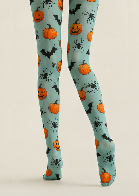Cute Pumpkin Bat Halloween Tights Patterned Pantyhose H67-11