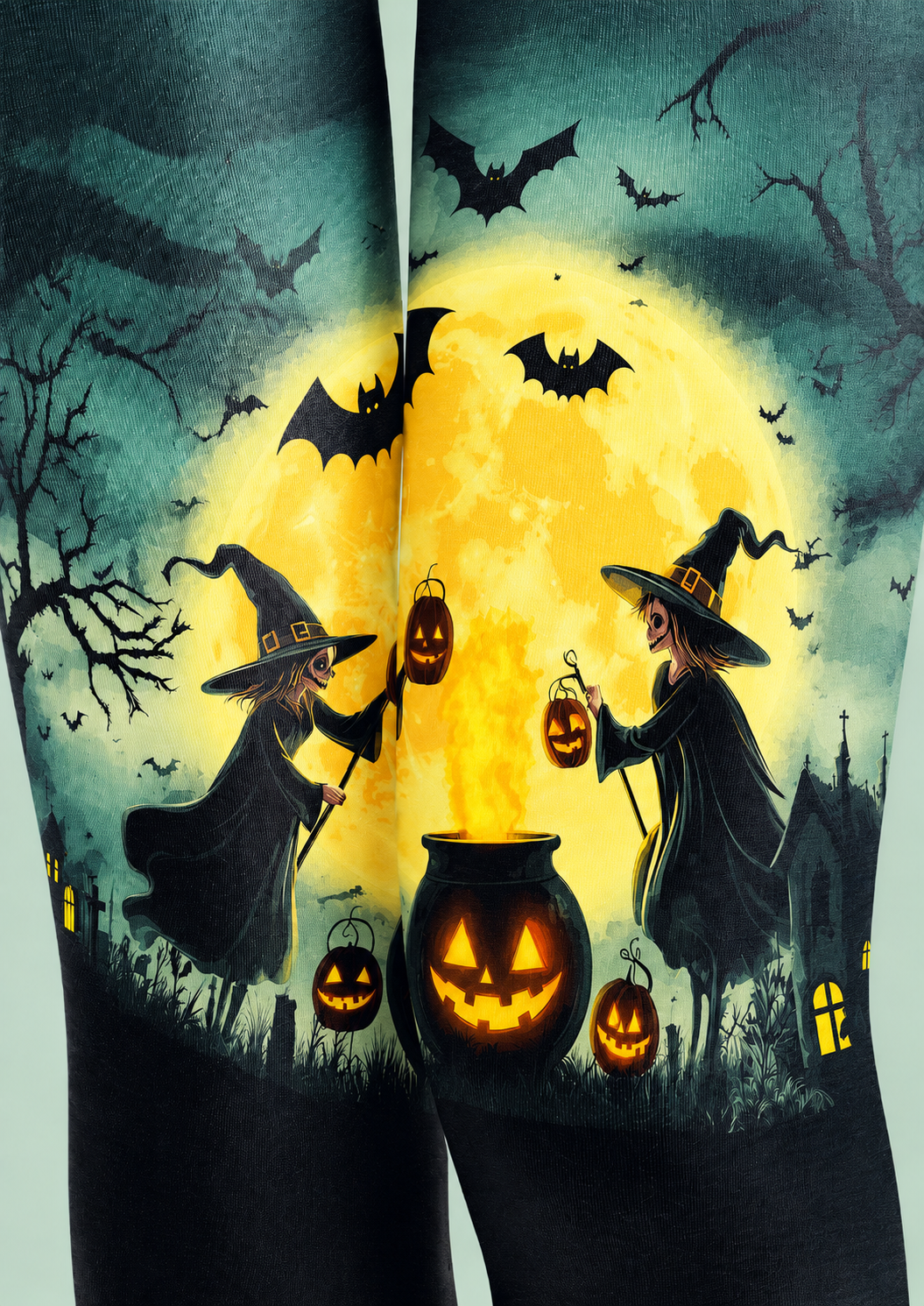 Bat Moon Witch Halloween Cosplay Tights H67-22