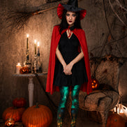 Green Smoke Witch Cauldron Halloween Tights H67-23