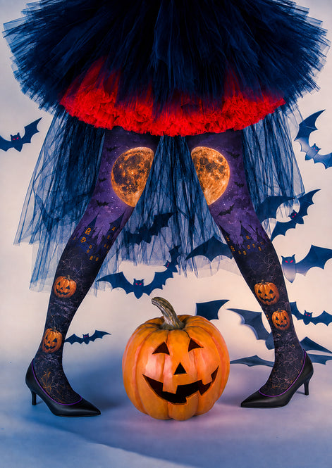 Purple Night Pumpkin Halloween Cosplay Tights H67-24