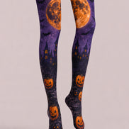 Purple Night Pumpkin Halloween Cosplay Tights H67-24