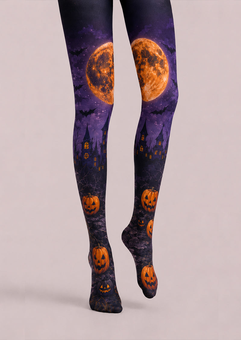 Purple Night Pumpkin Halloween Cosplay Tights H67-24