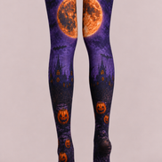 Purple Night Pumpkin Halloween Cosplay Tights H67-24