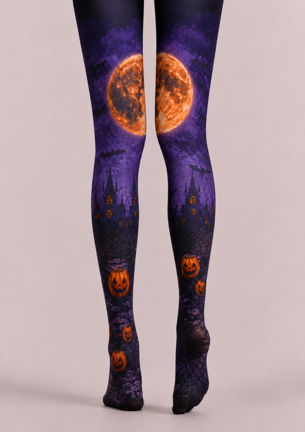 Purple Night Pumpkin Halloween Cosplay Tights H67-24