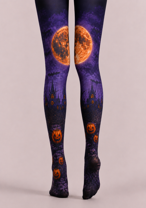 Purple Night Pumpkin Halloween Cosplay Tights H67-24