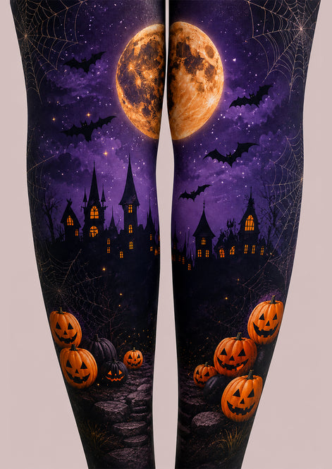 Purple Night Pumpkin Halloween Cosplay Tights H67-24