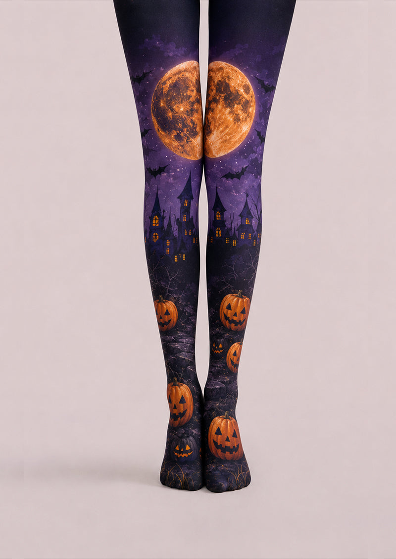 Purple Night Pumpkin Halloween Cosplay Tights H67-24
