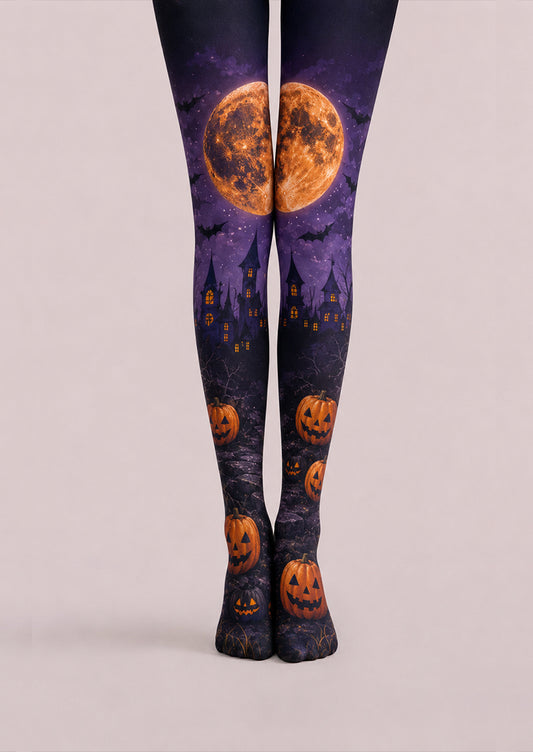 Purple Night Pumpkin Halloween Cosplay Tights H67-24