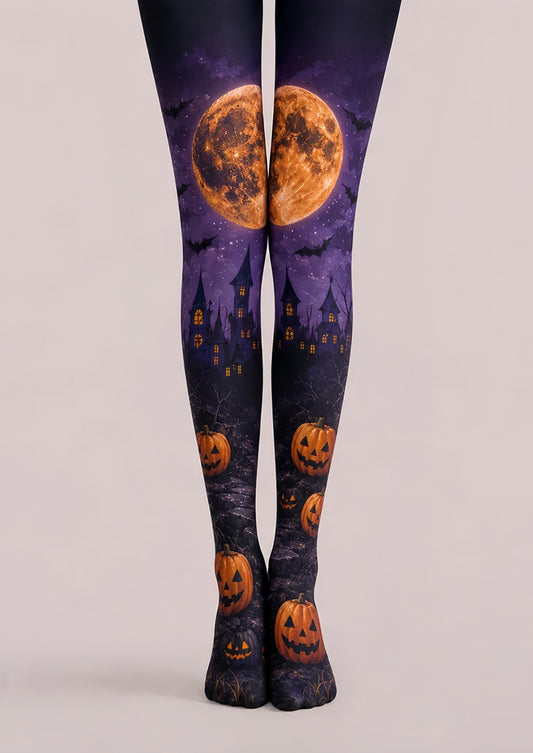 Purple Night Pumpkin Halloween Cosplay Tights H67-24