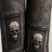 Gothic Skull Portrait Halloween Black Tights H67-26