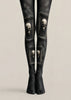 Gothic Skull Portrait Halloween Black Tights H67-26