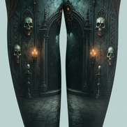 Dark Gothic Skull Candle Tights Halloween Pantyhose H67-3