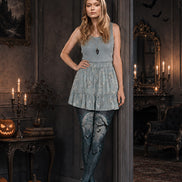 Moonlit Bat Forest Pantyhose Halloween Patterned Tights H67-5