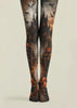 Haunted Castle Pumpkin Pantyhose Halloween Patterned Tights H67-6