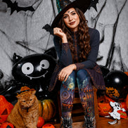 Moonlit Halloween Carnival Pumpkin Pantyhose Patterned Tights H67-7